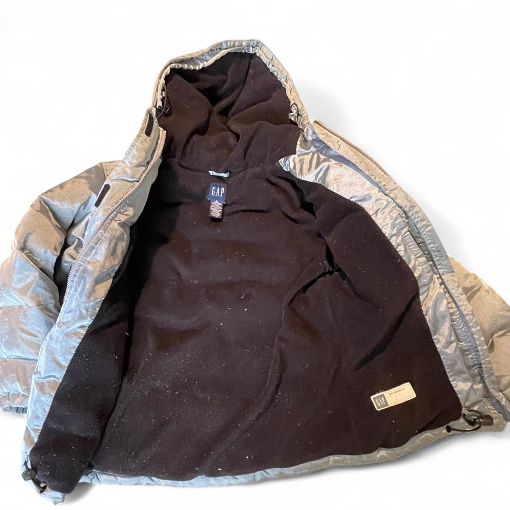 GAP Kids Metallic Silver Puffer Coat - Picture 3 of 7